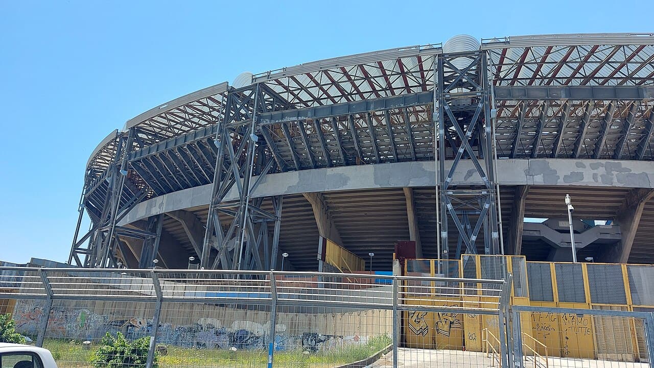 La struttura dello stadio Diego Armando Maradona